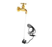 Cabilock Invisible Flowing Spout Fountain Kit with USB Lamp Floating Tap Tabletop Waterfall Ornament for Outdoor Garden and Patio Decor Easy to Install DIY Water Feature with Soothing