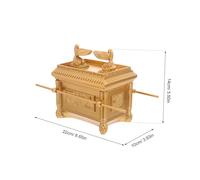 Cabilock Israel Ark Ornament Resin Religious Statue with Detailed Covenant Design for Sanctuary Table Faith Home Decor and Spiritual Craft Resin Model for Israel Home Decoration and