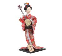 Cabilock Japanese Kimono Doll Oriental Maiko Figurine for Home and Restaurant Decoration Sturdy Painted Collectible with Traditional Japanese Style for Desktop Display and Party Table