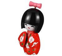 Cabilock Japanese Kimono Doll Wooden Decoration Charming Folk Art Craft for Home Decor for Japanese Culture Lovers Sturdy Design Capturing Tradition Present for Friends and Family