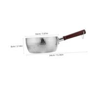 Cabilock Japanese Nonstick Milk Pan with Wooden Handle Thickened Small Saucepan for Noodles Soup Porridge Multipurpose Cooking Pot with Nonstick Surface