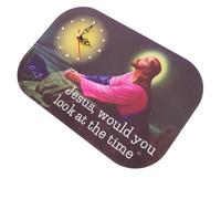 Cabilock Jesus Prayer Clock Silent Decorative Wall for Bedroom and Living Room Non-ticking Modern Design Creative Christian Home Decor for Tranquil Spaces