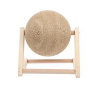 Cabilock Khaki 3 Pcs Cat Claw Grinding Sisal Wood Material Interactive Plaything Decoration Scratching Balls for Indoor Cat Entertainment