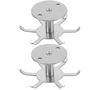 Cabilock Kitchen Utensil Hooks 360 Degree Rotating Rotating 2pcs Stainless Steel with Six Claw Design Space Saving Hook Rack for Coffee Cups and Keys, Suitable for Bathroom and Outdoor