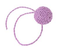 Cabilock Kitten Cat Balls with Sisal Rope and Bell for Indoor Cat Tree Replacement Interactive Chew Balls Violet Accessories for Play and Relaxation