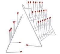 Cabilock Laboratory Beaker Drying Holder, Test Tube Drying Rack, Metal Tube Draining Rack, Science Glassware Drainer for Lab Dishes, 11.50In X 11.80In X 4.53In