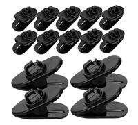 Cabilock Lapel Microphone Clips Microphone Cord Clamps Portable and Convenient to Install Abs Material 30pcs Black Suitable for Stage Performances and Ktv