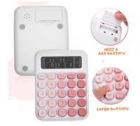 Cabilock Large Display Desk Calculator Digit Screen Extra Large Rounded Buttons for Easy Pressing Slip-resistant Base for Students Office School and Home Use