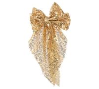 Cabilock Large Gold Sequin Bow Hair Clip for Women and, Giant Sparkly Decorative Hair Accessory, Oversized Glitter Bow Headwear for and Teens