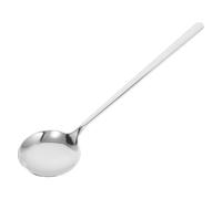Cabilock Large Stainless Steel Serving Spoons with Long Handle Versatile Korean Soup Spoon for Cooking Baking and Dining Easy to Clean for Soups Cereals and Noodles