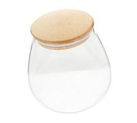 Cabilock Large Transparent Multipurpose Glass Jar with Bamboo Lid Airtight Sealed Food Storage Container for Grains Tea Nuts Moisture and Heat Resistant Kitchen Pantry Organizer