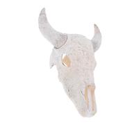 Cabilock Large Whitehorn Cow Skull Wall Hanging Decoration Modern Animal Head Sculpture for Living Bedroom Office PVC Farmhouse Wall Art with Distinctive Contemporary Design