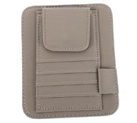 Cabilock Leather Visor Organizer with Multiple Pockets for Car Interior Sunglasses Clip Document and Pen Holder Auto Accessory for Sun Visors Quick Installation and Multipurpose Storage