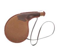 Cabilock Leather Water Canteen, Traditional Ancient Design Portable Water Carrier, Eco-Friendly Sealing Drinks Storage Bladder Bag for Outdoor Activities, Coffee Color