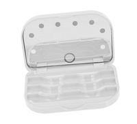 Cabilock LED False Eyelash Case with Portable Lash Tray White Eyelash Organizer Box with LED Light Mirror for Travel and Makeup Storage