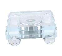 Cabilock LED Light Base for Crystal Art Square Decorative Lamp Stand Rechargeable and Plug-in Transparent Display Pedestal for Figurines Jewelry Home Decoration