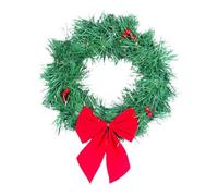 Cabilock LED Lighted Artificial Christmas Wreath Car Decoration with Red Berries Easy Install Holiday Xmas Hanging Wreath for Trucks Suvs Reusable Festive Ornament
