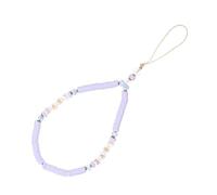 Cabilock Lightweight Lavender Cell Phone Lanyard with Polymer Clay and Crystal Pendant, Easy to Use Hanging Rope for Bag and Keychain, for DIY Decor and Everyday Fashion