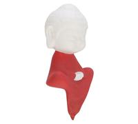 Cabilock Little Monk Statue Ceramic Figurine Sacred Monk Decoration for Home Desktop Buddha Ornament Red Finish Suitable for Zen and Meditation Spaces