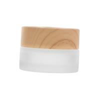 Cabilock Log Glass Bottle Frosted Finish for Manicure Cup Lid and Nail Art Use This Empty Glass Container Is for Powder Mixing Cup and Makeup Brush Cleaner for Your Daily Needs