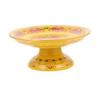 Cabilock Lotus Fruit Offering Plate Ceramics for Zen Buddhist Worship Supply Decorative Dish for Serving Trays for Dry Fruit Tray Arrangements