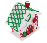 Cabilock Luminous Miniature Christmas House Table Centerpiece Glowing Xmas Ornament Decoration for Festive Party Ambiance White Holiday Home Accent