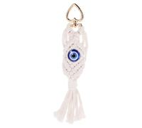 Cabilock Macrame Key Chain with Evil Stylish Tassel Keyring for Women Aesthetic Keychain Holder for Handbags and Backpacks Unique Bohemian Accessory for Keys
