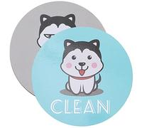 Cabilock Magnetic Dishwasher Clean Dirty Sign Flexible Double-sided Metal and Plastic Indicator for Washing Machines in Home and Office Kitchens with Cute and Funny Design