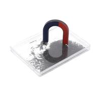 Cabilock Magnetic Iron Powder Box with Iron Filings for Physics Experiments Magnetic Field Shavings Demonstration Tool Educational Science Teaching Device and Classroom Use