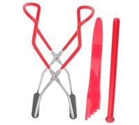 Cabilock Magnetic Lid Lifter with Anti-Scald Jar Tongs and Measuring Scraper Household Canning Tools for Safe Jar Lid Removal and Hot Pot Handling Kitchen Essentials for Preserving Fruits