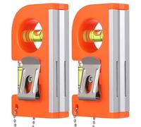 Cabilock Magnetic Mini Level Tool 2Pcs Aluminum Alloy Balance Ruler with Hook-On Design for Photo Frame Installation