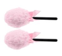 Cabilock Makeup Setting Powder Puff 2Pcs Lollipop Shape Soft Fluffy Velour Tools with Chic Design for Face Application Suitable for Women and