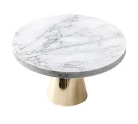 Cabilock Marble Cake Stand Round Dessert Display Tray Cake Holder Cupcake Display Stand for Weddings Parties and Bakery