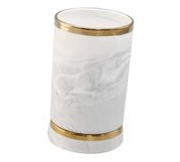 Cabilock Marble Pattern Cutlery Bucket and Utensil Holder Ceramic Kitchen Utensil Organizer with Gold Edge Gray Chopstick Storage Crock for Home Kitchen Countertop