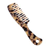 Cabilock Marble Pattern Hair Cutting Comb Acetate Wide Tooth Barber Comb in Light for Styling and Detangling Hair Types
