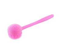 Cabilock Massage Hammer Stick for Body Relaxation, Pink Meridian Beating Tool with Ball Massager, Compact Manual Muscle and Spine Therapy Device for Office and Travel
