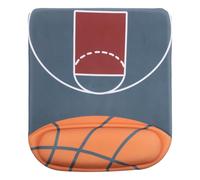 Cabilock Matte Silicone 3D Small Mouse Pad with Basketball Pattern, Ergonomic Wrist Mouse Pad Support, Non-Slip Desk Mousemat Wrist Rest for Office Use