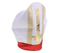 Cabilock Medieval Pope Costume Hat for Adults, Authentic Medieval Design Cloth Liturgical Hat Vintage Look, Meticulously Crafted Men’s Costume Headpiece for Nativity and Outdoor Pageants