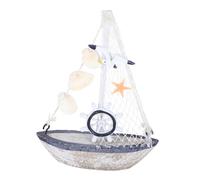 Cabilock Mediterranean Wooden Sailboat Model Boat Decor for Home Or Office, Sturdy Wood Craft with Delicate Design, Realistic Nautical Desktop Ornament for Living Room Or Farmhouse