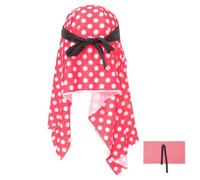 Cabilock Men Arab Shemagh Keffiyeh Scarf Headband in Red Polyester, Classic Middle East Desert Head Scarf for Adults, Adds Appealing Effect to Costume and Helps You Stand at Middle