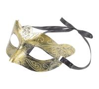 Cabilock Men Masquerade Half Face Mask with Retro Gr nd Roman Style, Plastic Material, Comfortable Fit for Masquerade Parties and Cosplay Events, Vintage Prince Jazz Design, Halloween
