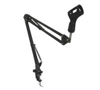 Cabilock Metal Desktop Mic Holder Adjustable Microphone Stand with Suspension Boom Arm with Double-braced Folding Arms, Flexible Design, 1500g Load Bearing for Broadcasting and Stores