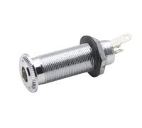 Cabilock Metal Electric Guitar Input Jack Long Threaded Barrel Socket Silver Guitar Accessory Full-Contact Output Function Hardware
