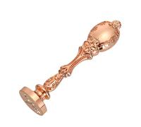 Cabilock Metal Handle Wax Seal DIY Scrapbooking Sealing Wax Kit for Invitations Cards Envelopes Wedding Party Supplies with Rose Gold Peacock Handle Copper Head