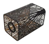 Cabilock Metal Hollow Carved Lampshade Rectangular Light Cover for Bedroom Table Lamp Forest Tree Pattern for Living Room Lighting