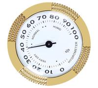 Cabilock Metal Hygrometer High Precision Adjustable Cigar Humidor Hygrometer for Cigarette Boxes and Guitar Cases Mechanical Cigar Accessory Portable Humidity Gauge