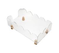 Cabilock Metal Leg Napkin Holder Box, Rectangle Acrylic Tissue Storage Organizer for Bathroom and Dining Table, Luxury Napkin Box with Long Metal Support Legs