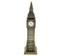 Cabilock Metal London Clock Tower Architecture Model 18cm Vintage Style Metal Souvenir Miniature Statue Tabletop Display Decor for Home and Office