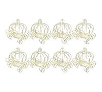 Cabilock Metal Pumpkin Carriage Golden 8pcs Candy Boxes in Pumpkin Cart Shape Decorative Candy Box Set Party Favor Container for Weddings and Projects