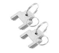 Cabilock Metal Toilet Paper Dispenser Key Stainless Steel Silver Portable Versatile Compatibility with Key Rings for Hospitals Gyms Public Spaces